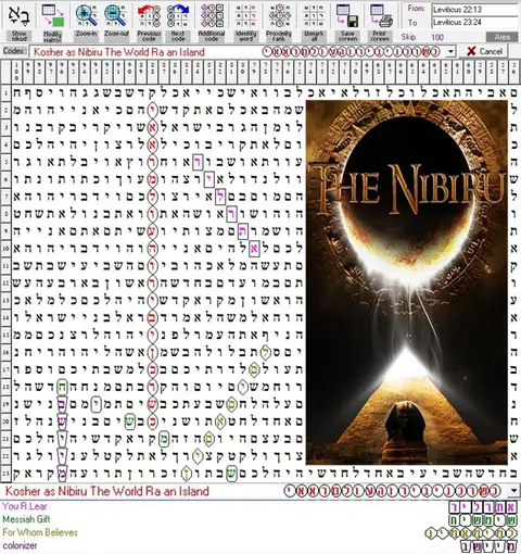 Torah Code matrix: Nibiru World of Ra
