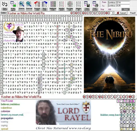 Torah Code matrix: Nibiru World Ra