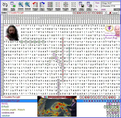 Torah Code matrix: Soudelor