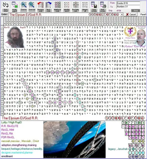 Torah Code matrix: Elysium